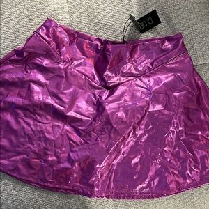 ❤️Dolls Kill CLUB EXX Metallic Fairy Type Holographic Circle Skort Skirt